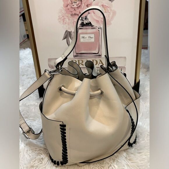 Zara Elegant White and Black Bucket Bag shoulder bag - Picture 7 of 10